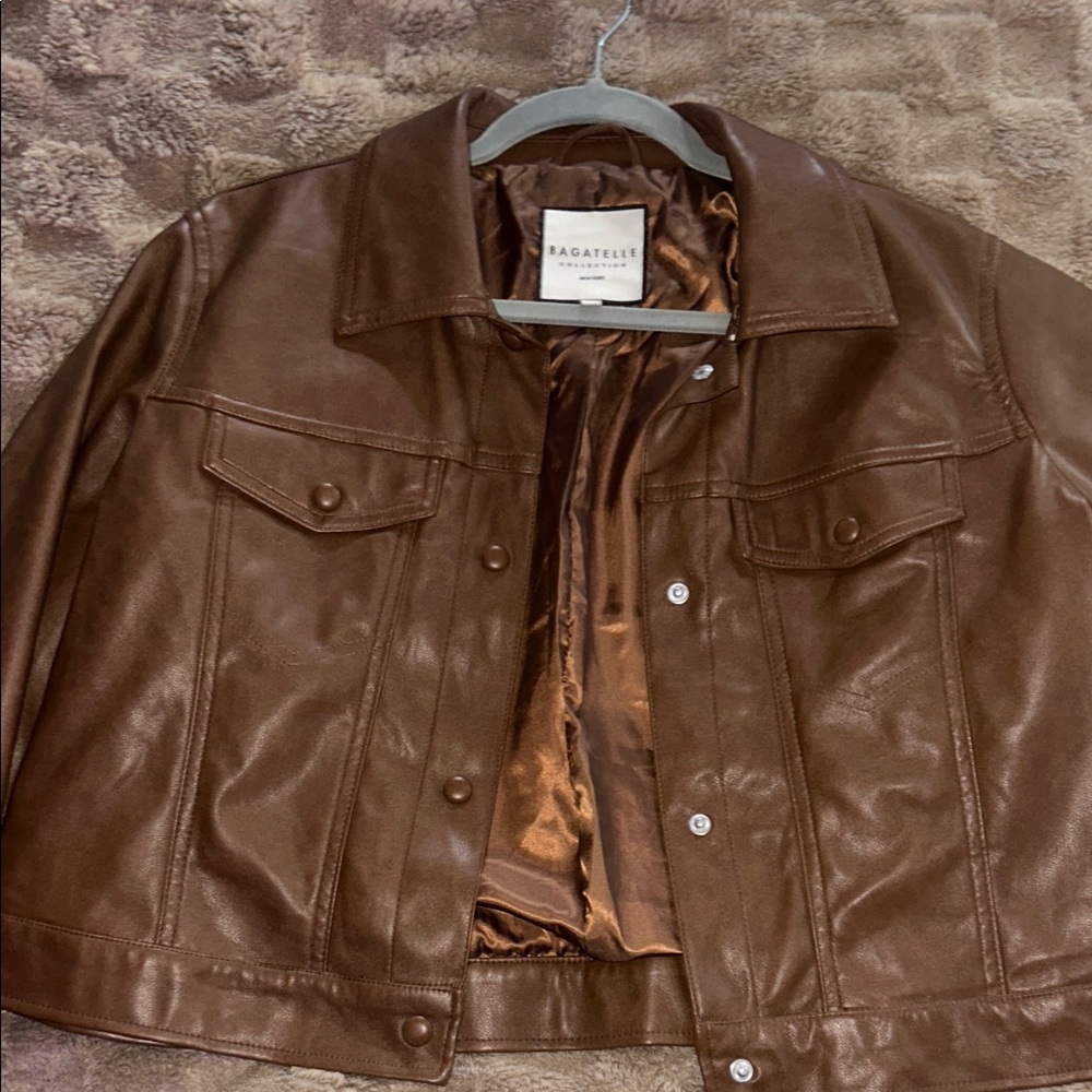 Bagatelle Women's Rich Brown Leather Jacket